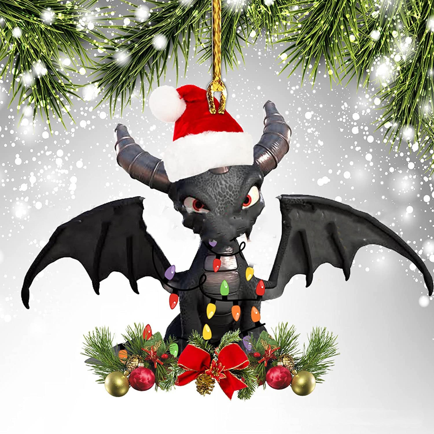 Unique Dragon Themed Hanging Christmas Decorations in Various Designs-Theone Apparel