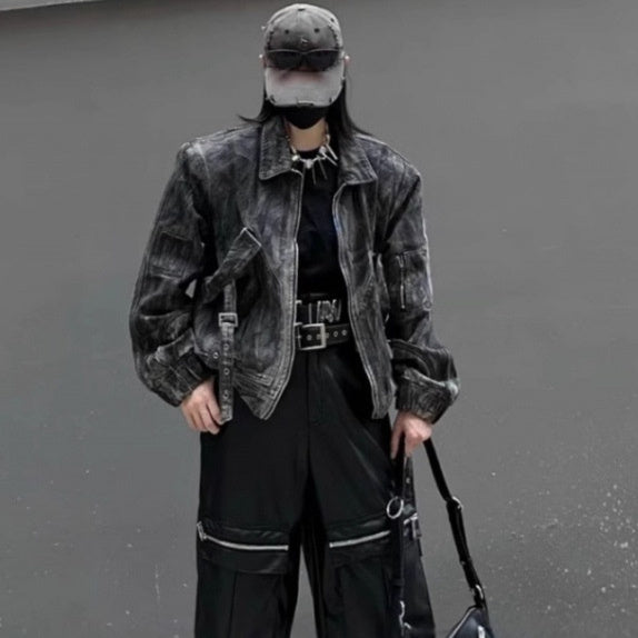 Distressed Oversized Denim Jacket For Women And Men