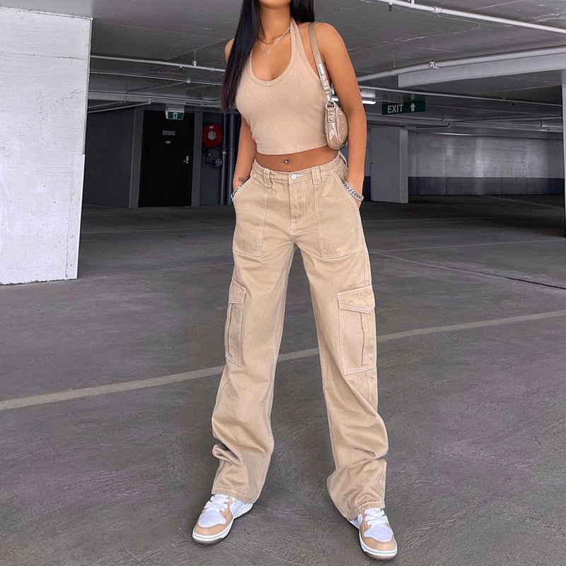 Mit Workwear-inspirierte Mehr-T-T-T-T-T-Hoch-T-Highlist-Jeans