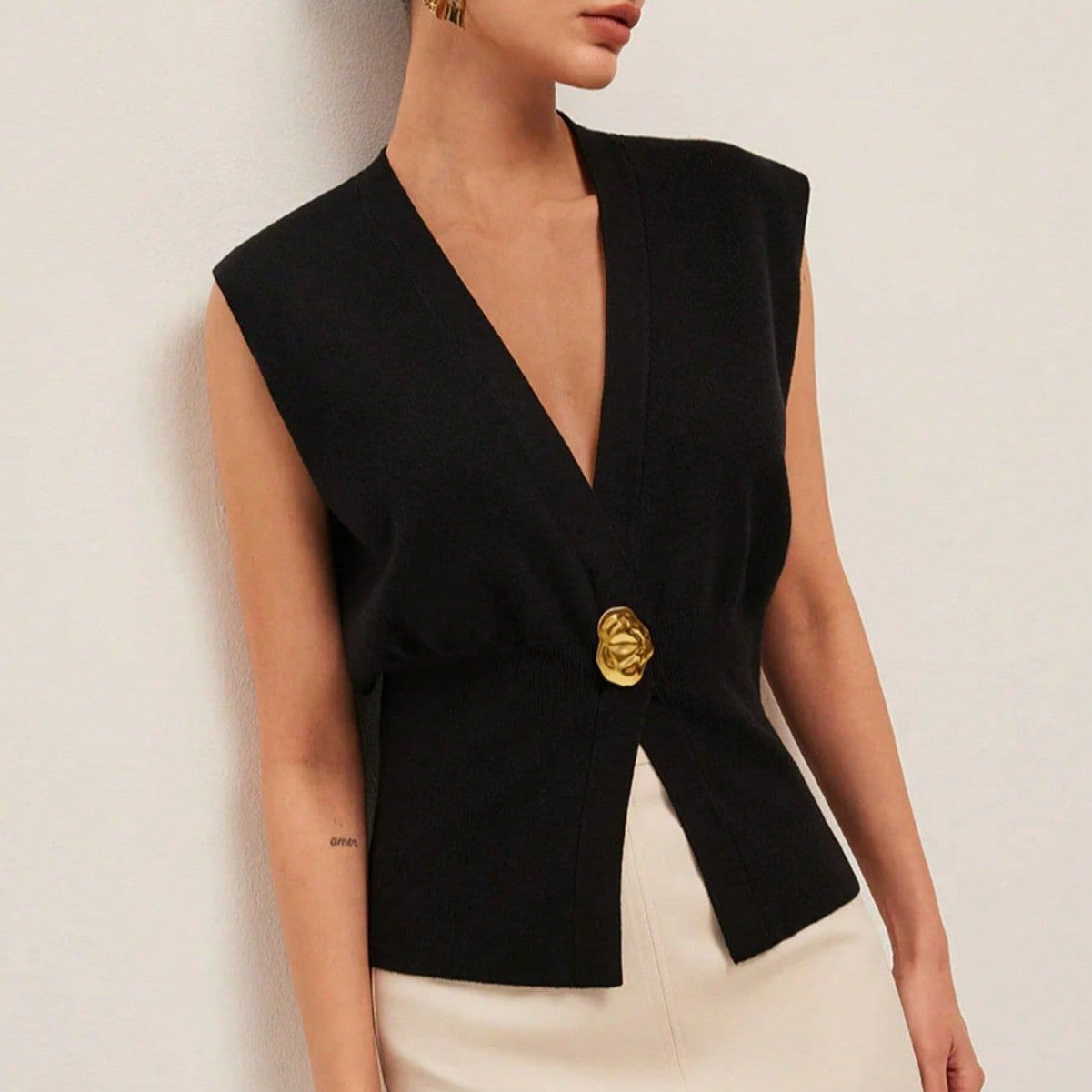 Women's Casual Knit Vest Stylish Top