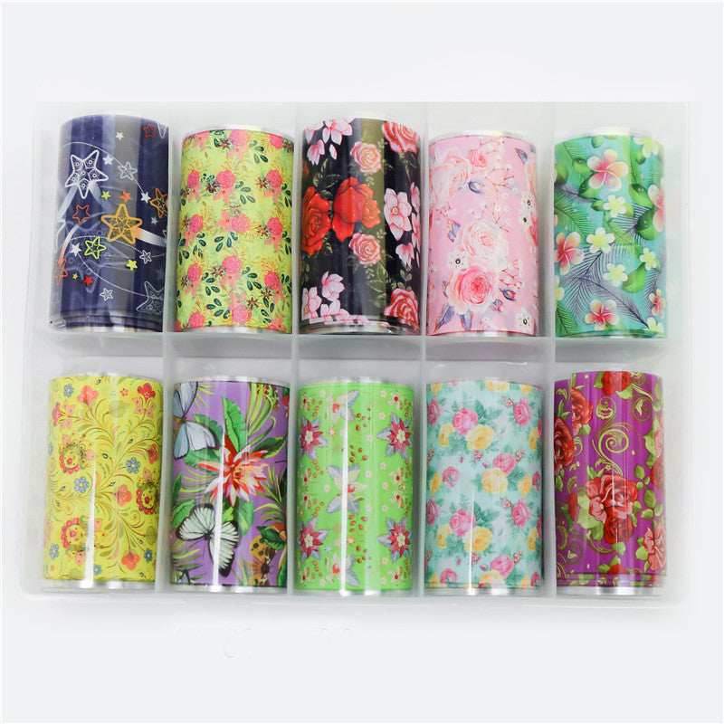 Women's Transfer Paper Floral and Geomtric Design Set