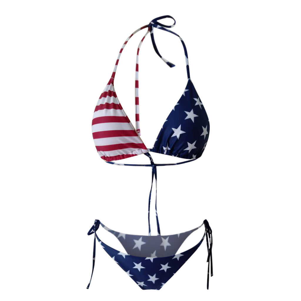 Printed Sexy Split Bikini for Bold Poolside Sensation