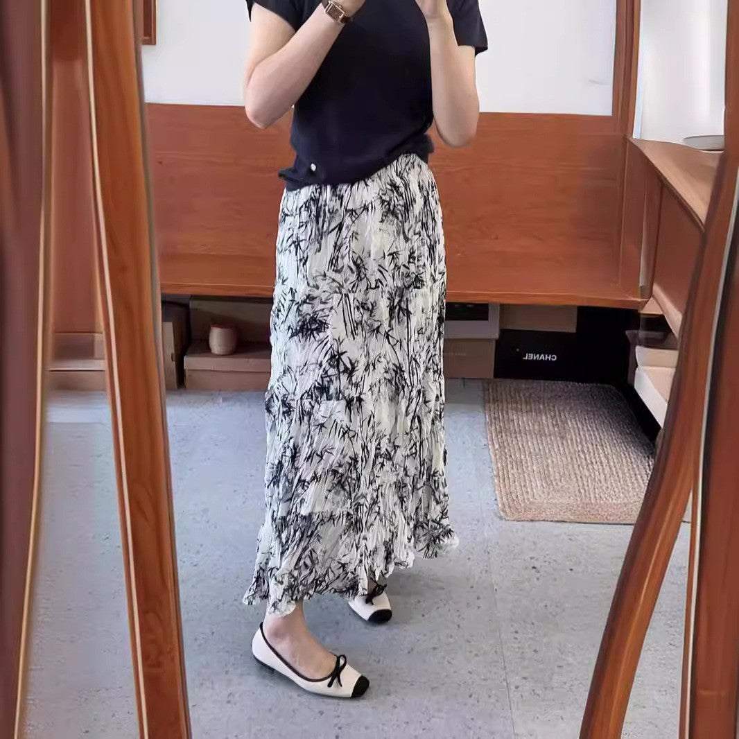 Elastische Taille A-Line-Rockkleid für komfortable Chic
