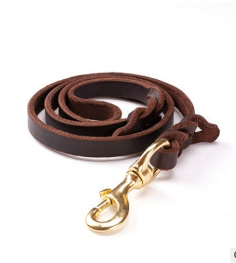 Premium Leather Dog Leash For Large Breeds And Training