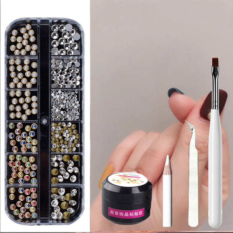 Rhinestone and Metal Nail Adornments for DIY Manicures