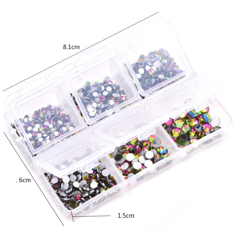 Glass Rhinestone Jewel Press on Adornments for DIY Nails