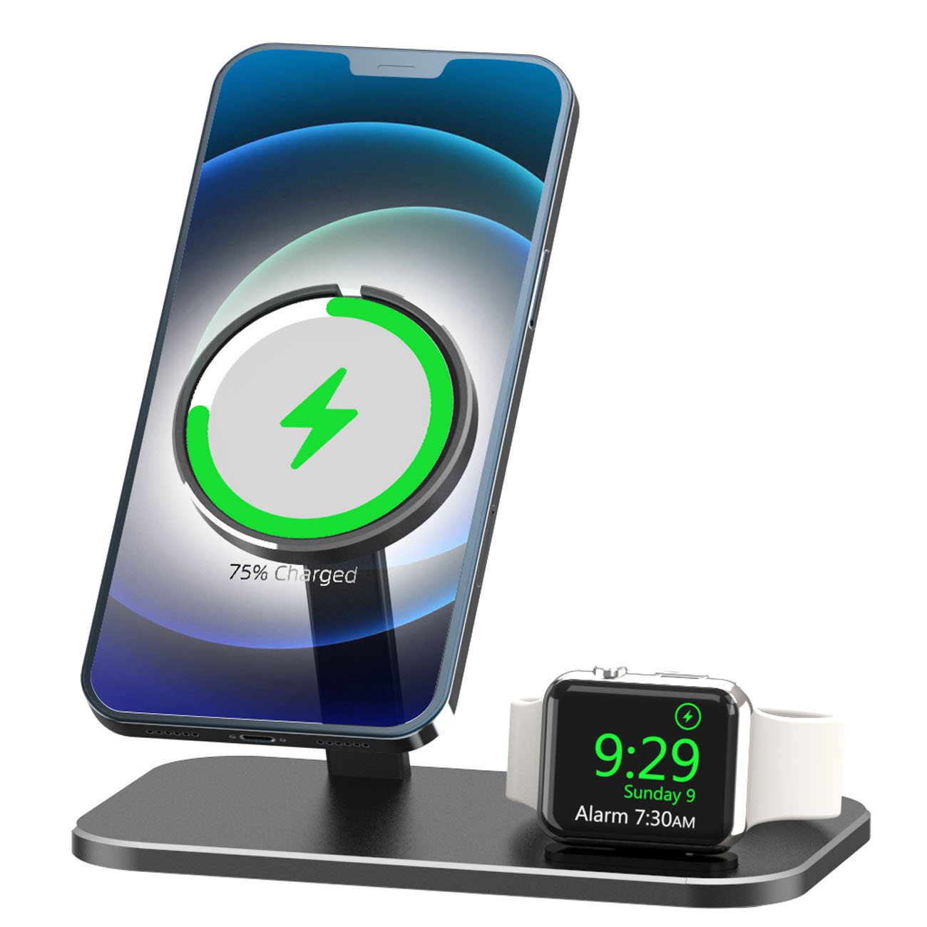 Alloy Desktop Charging Stand For Phones Cables And Smartwatches