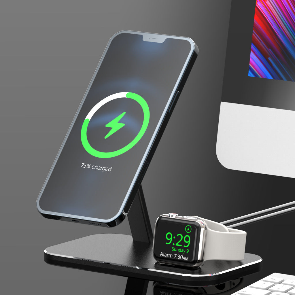 Alloy Desktop Charging Stand For Phones Cables And Smartwatches