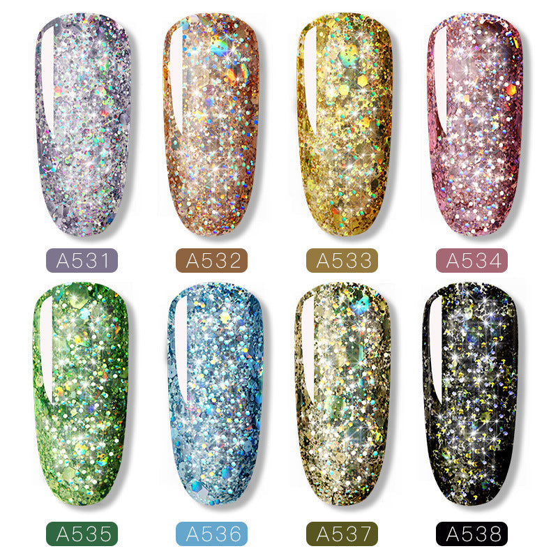 Glittery Sparkles Nail Polish in Multiple Color Combinations