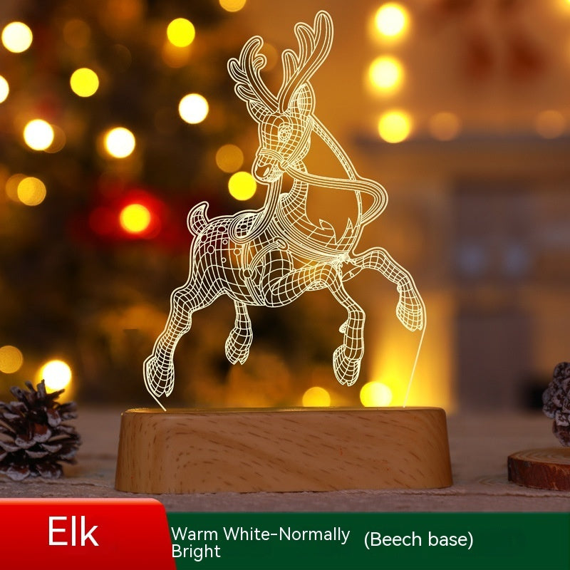 Christmas and New Years Themed LED Acrylic Light Up Table Decorations