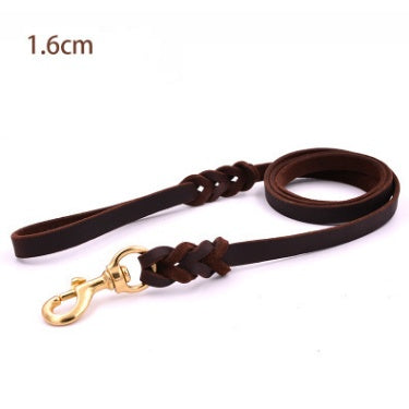 Premium Leather Dog Leash For Large Breeds And Training