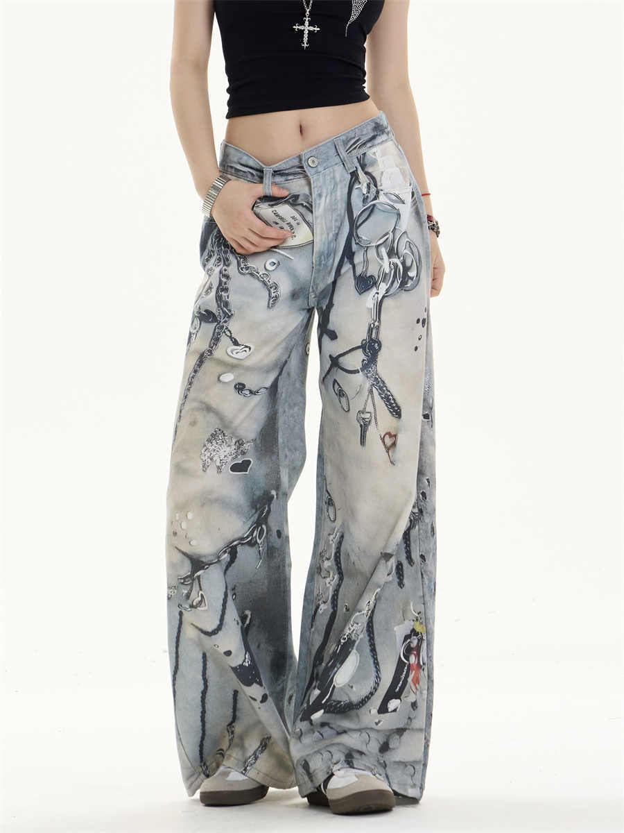Wide-Leg Straight Jeans with Multi-Pocket Everyday Utility