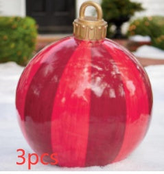 60 Centimeter Hanging Oversized PVC Christmas Ornaments for Exterior Decor