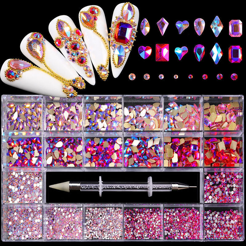 Set of 21 Boxes of Nail Art and 3D Designs