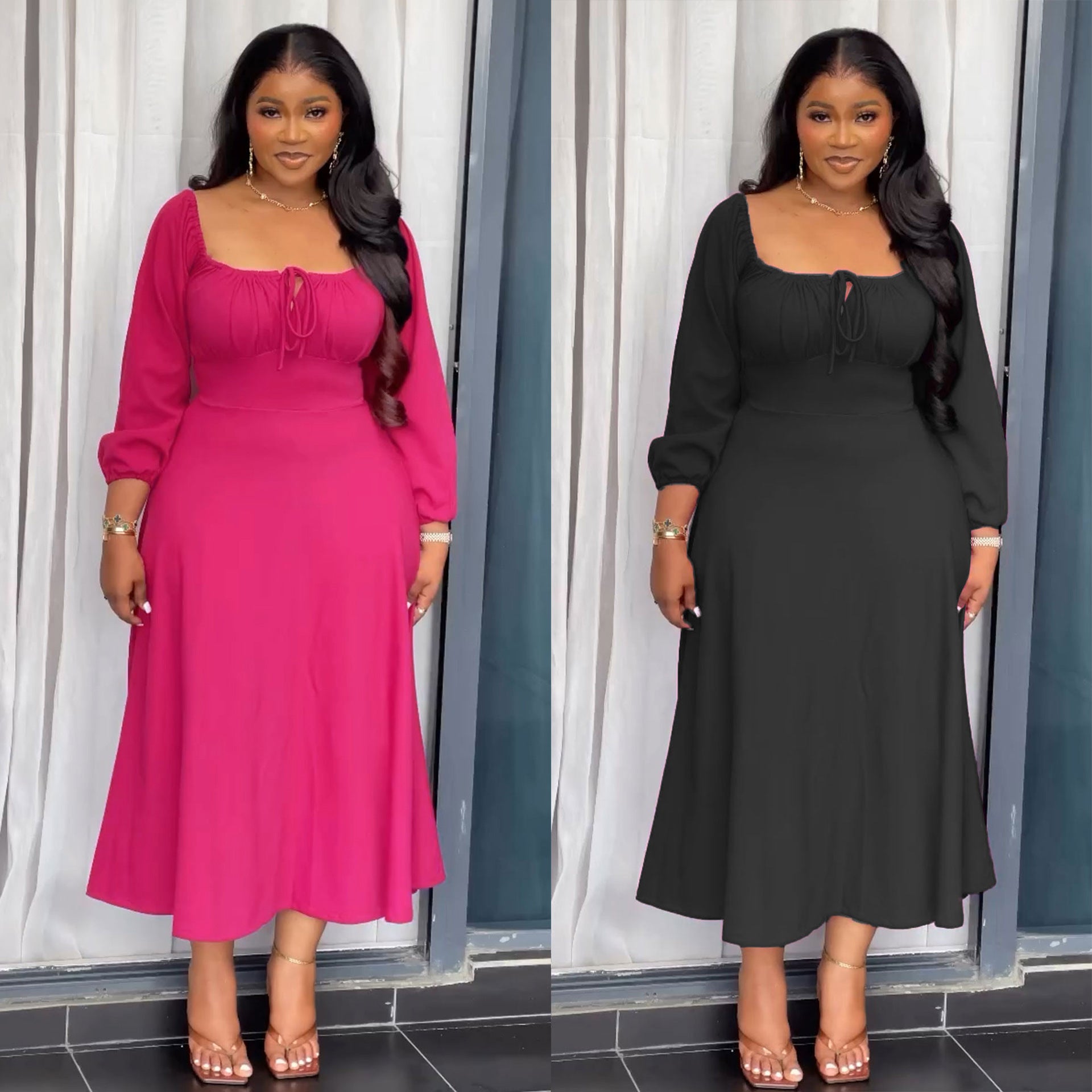 Schmeichelndes Kleid mit zeitloser Anmut mit zeitloser Taille