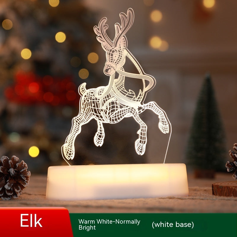 Christmas and New Years Themed LED Acrylic Light Up Table Decorations