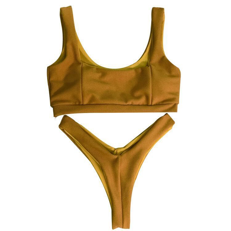 Moeiteloos gesplitst bikini zwempak ontworpen voor glamour aan het strand