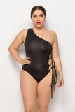 Women’s One Piece Asymmetrical Swimsuit with Tassels