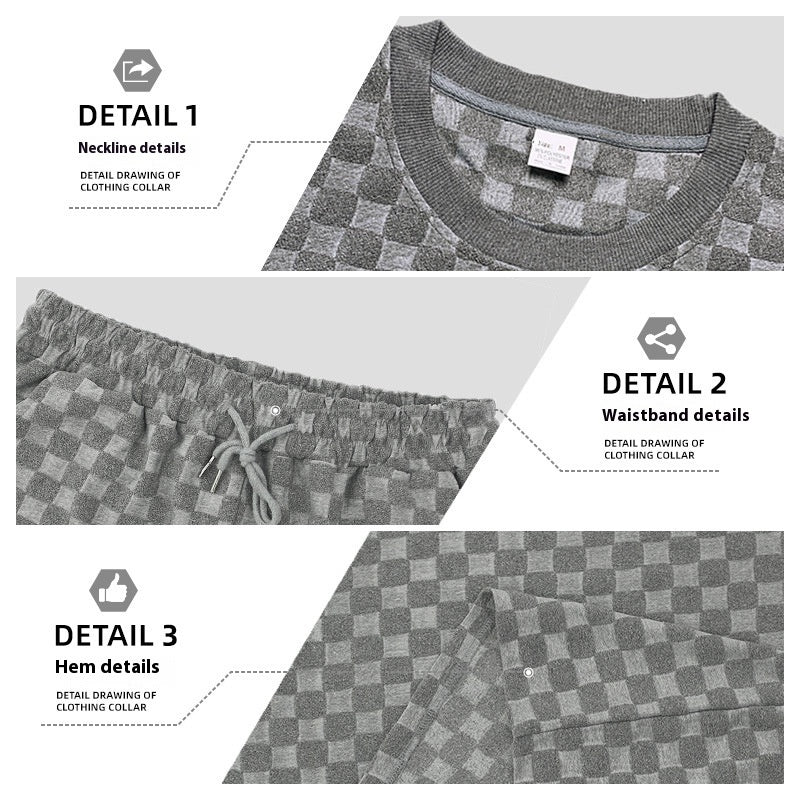 Pantalones cortos a cuadros de ajuste suelto para días informales activos