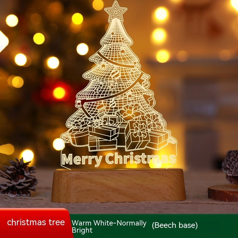 Christmas and New Years Themed LED Acrylic Light Up Table Decorations