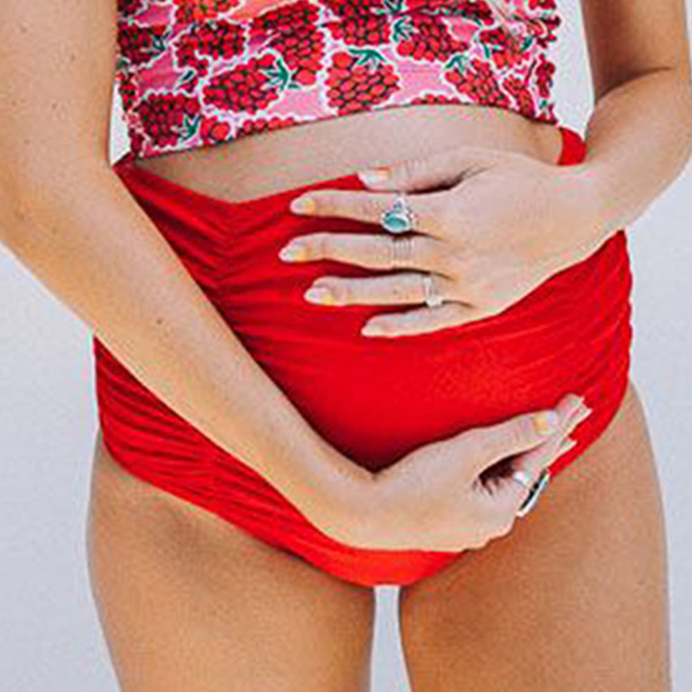 Comfortable High-Waist Maternity Swimwear for Stylish Expectant Mothers