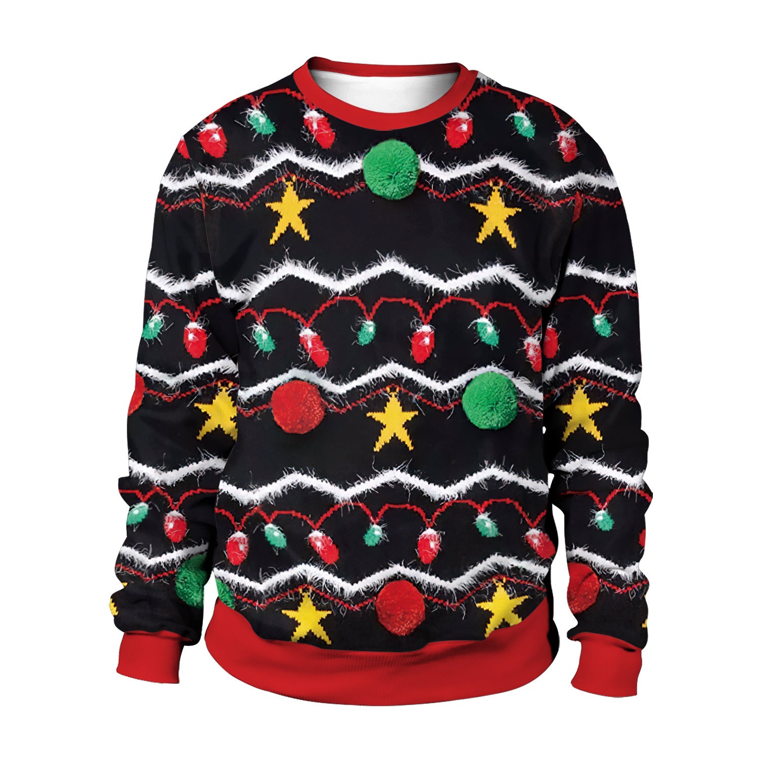 Funny Christmas Party Sweater with Reindeer, Elf and Santa Dabbing