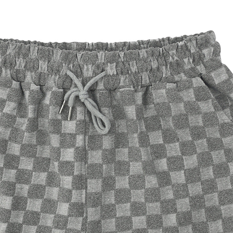 Pantalones cortos a cuadros de ajuste suelto para días informales activos