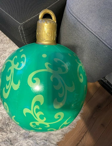 60 Centimeter Hanging Oversized PVC Christmas Ornaments for Exterior Decor-Green-Theone Apparel