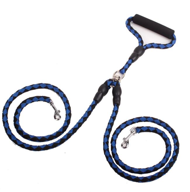 Double Ended Dog Leash Rope For Walking Two Pets