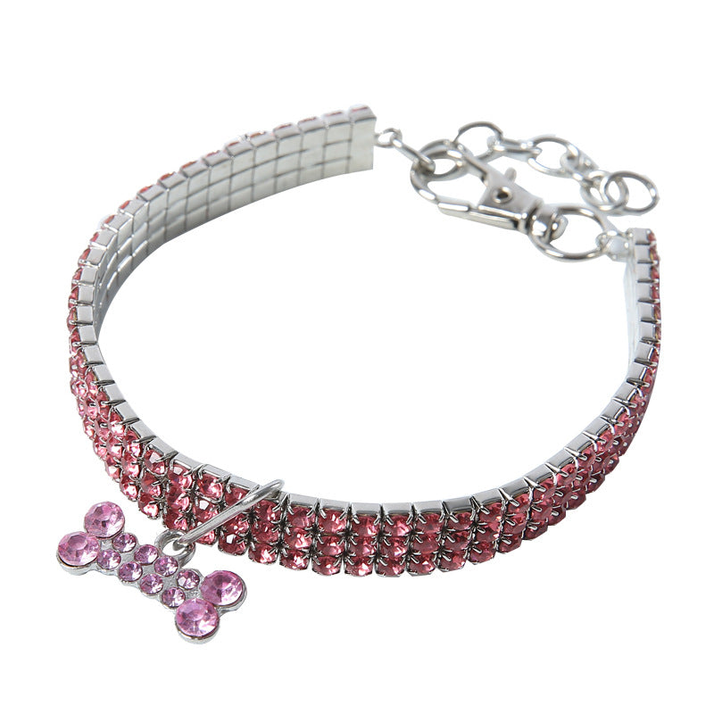 Rhinestone Crystal Dog Collar For Small And Medium Pets