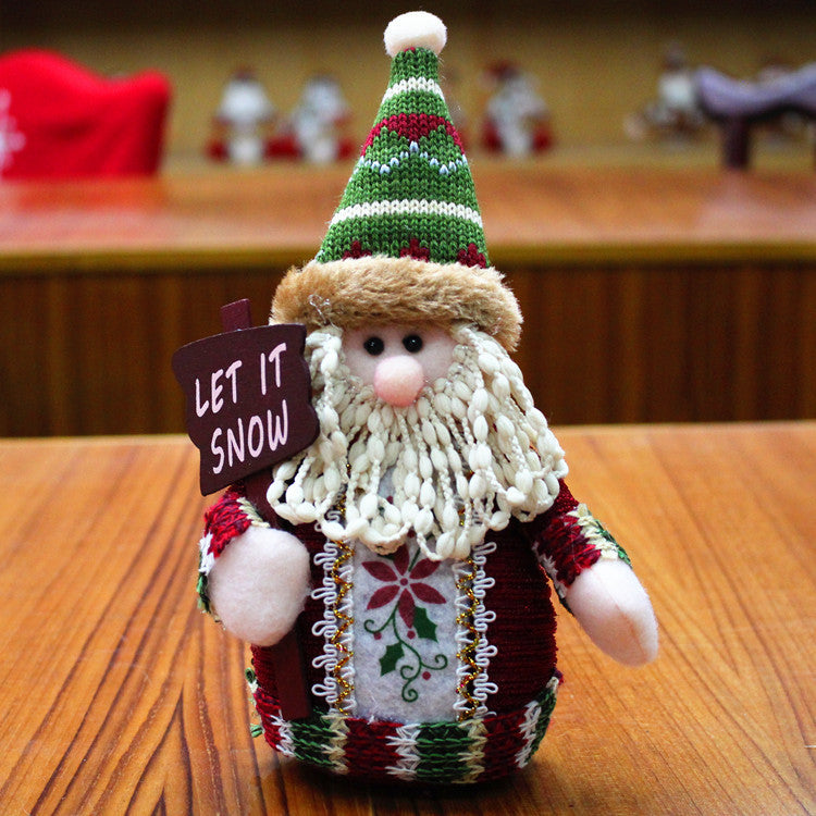 Leuke rustieke Santa Claus, rendier en Snowman Christmas Decorations