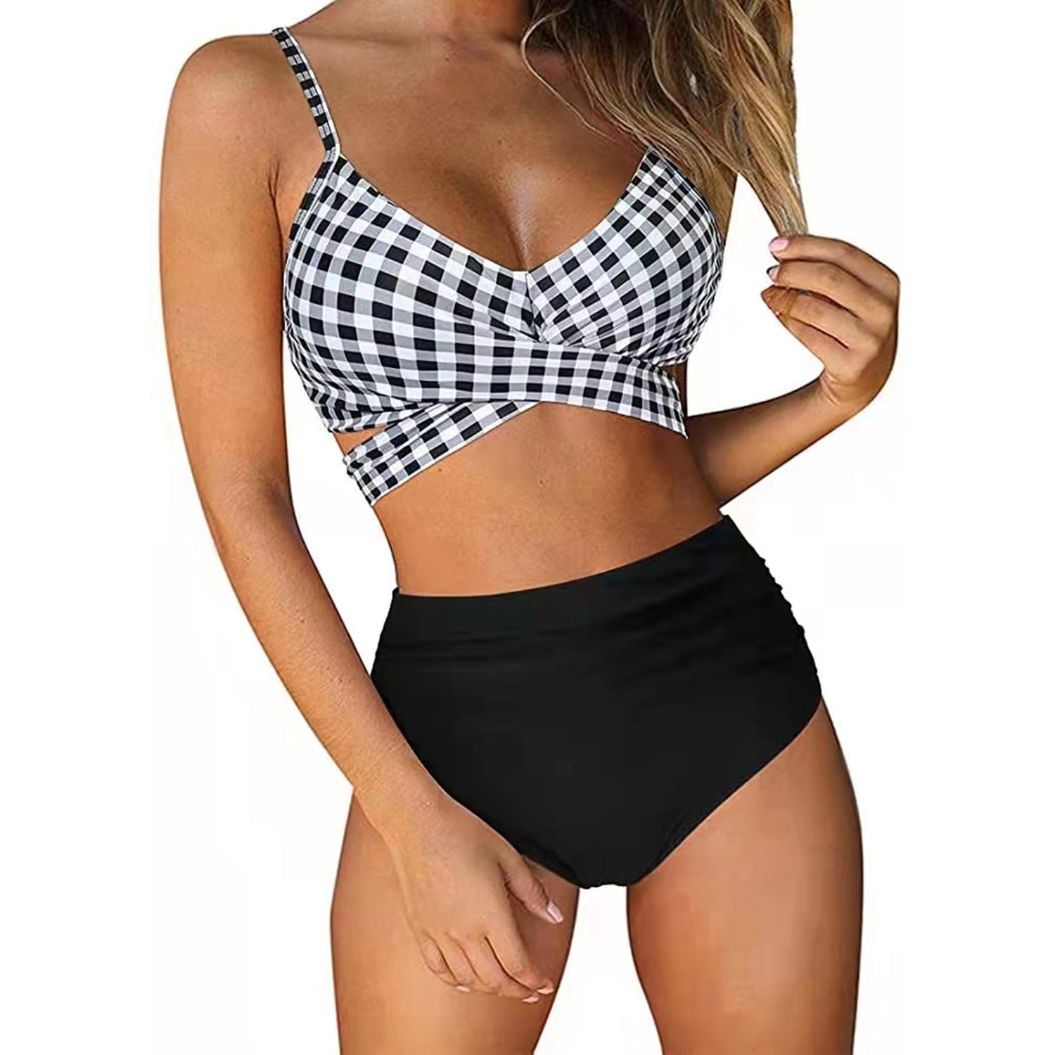 Tweedelige bikini met dames met bodem met hoge taille dierenprint