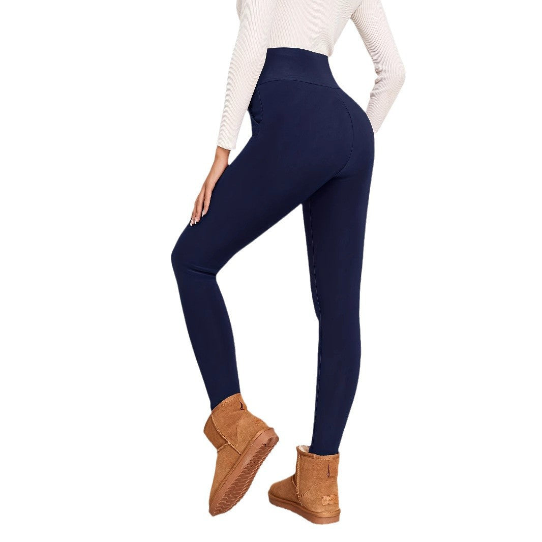 Fleece Sports Leggings High Elasticity And Warmth