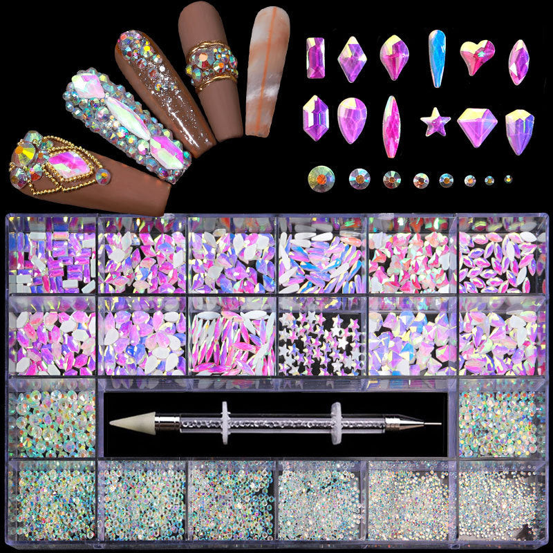 Set van 21 dozen nail art en 3D -ontwerpen