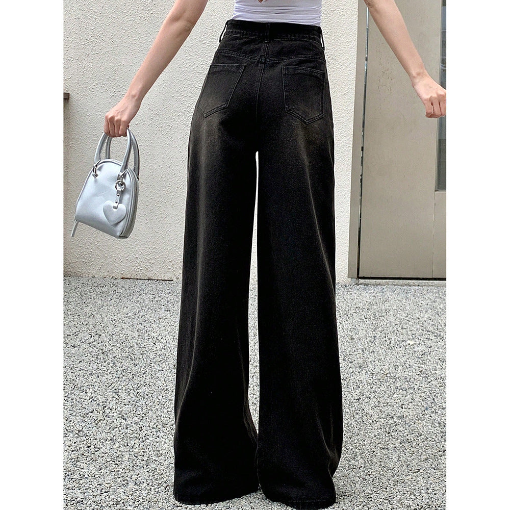 Jeans retro de piernas abiertas para declaraciones de calles modernas