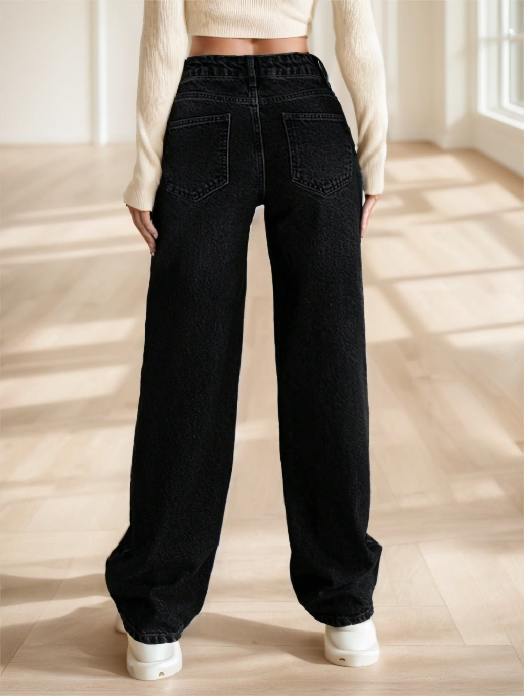 Casuglow jeans casuales clásicos de patas rectas para comodidad diaria