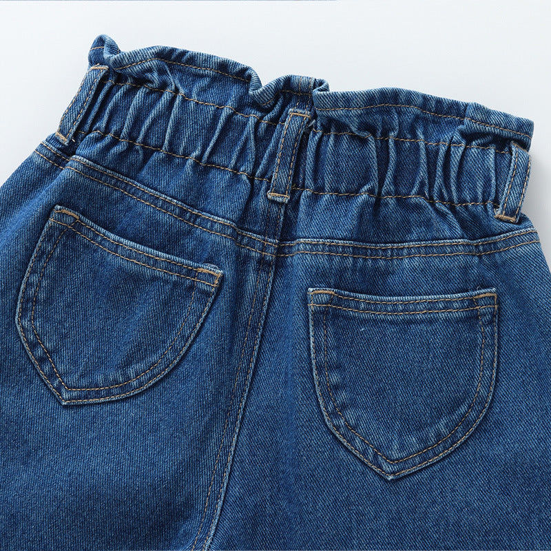 Jeans de mezclilla de chicas sueltas de moda