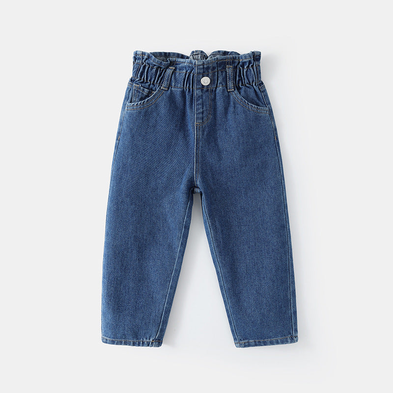 Jeans de mezclilla de chicas sueltas de moda
