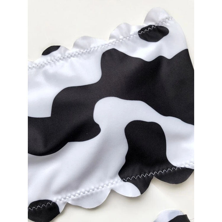 COCA impresa envuelta en bikini juego para el estilo de verano en negrita