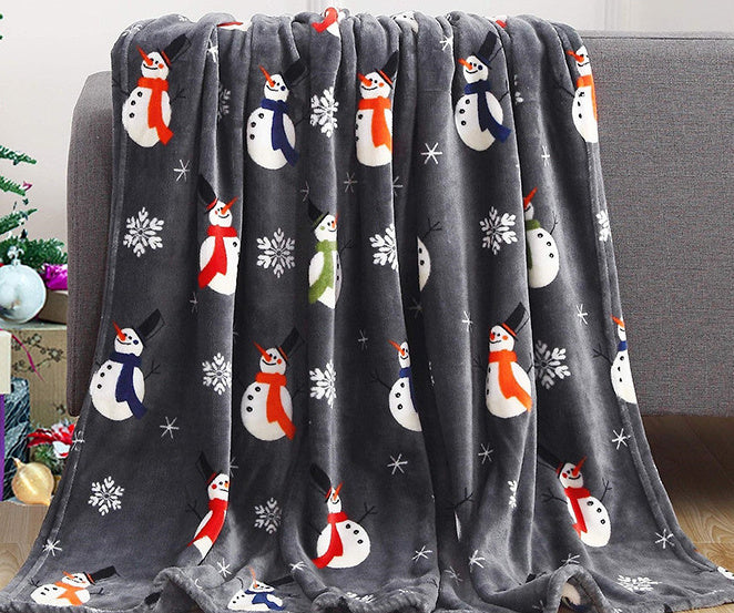 Double Sided Winter and Christmas Themed Fleece Blanket-Style Six-Theone Apparel
