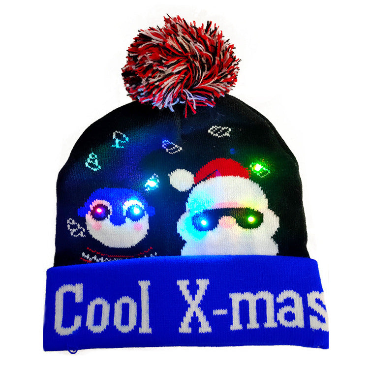 Festive Winter Christmas Toboggan Hat with Puffball-Style 2-Theone Apparel
