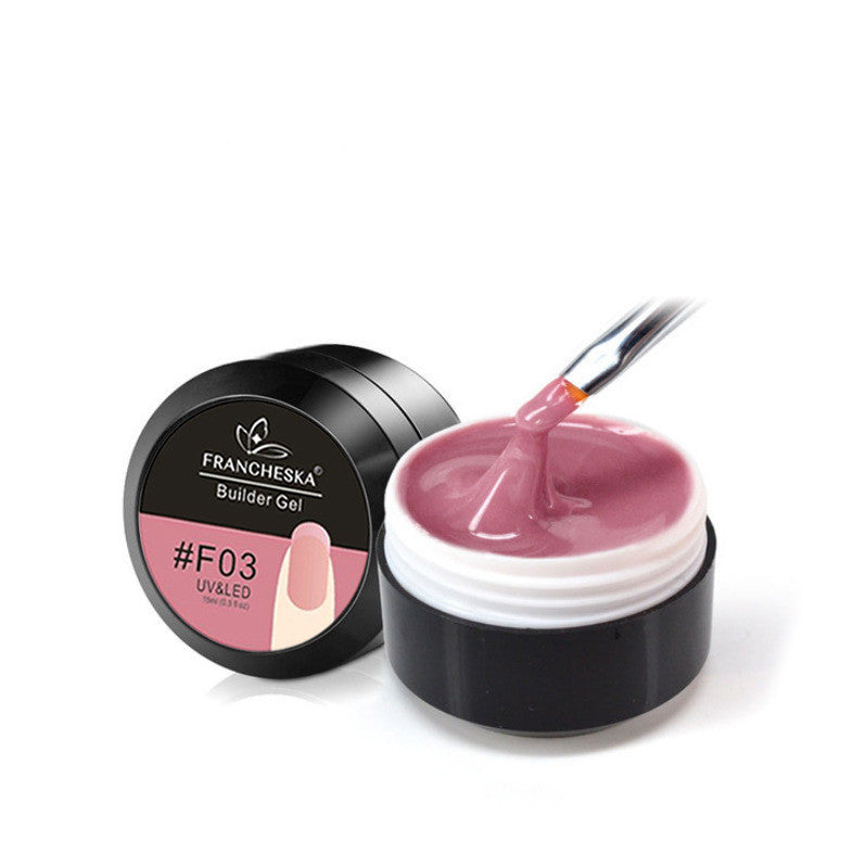 Gel Nail Extensions in Multiple Colors with Pot and Brush-F03-Theone Apparel