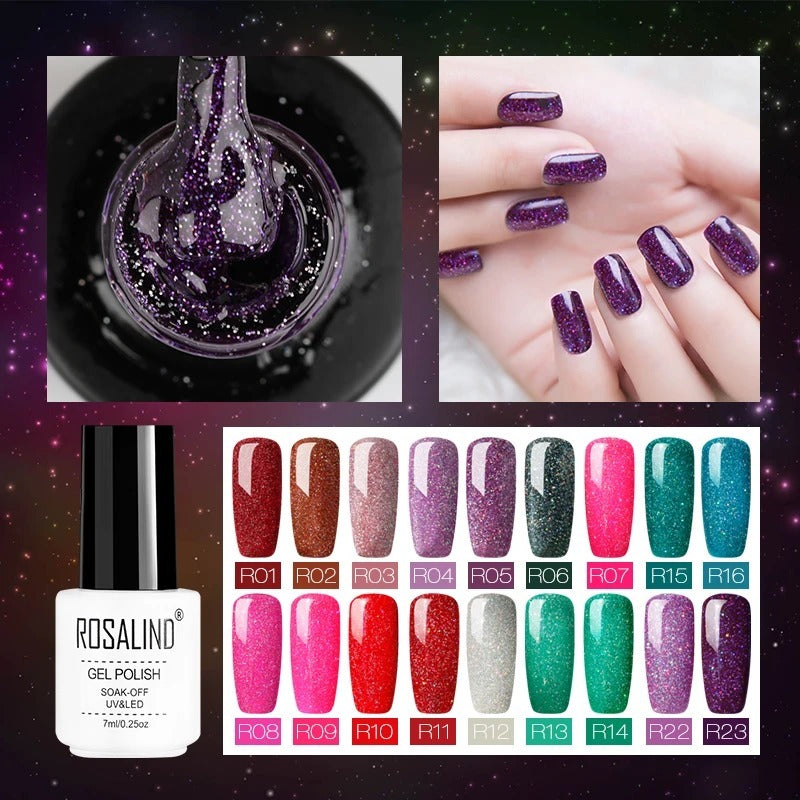 Glittering Stars Sparkly Soak Off Gel Nail Polish-Theone Apparel