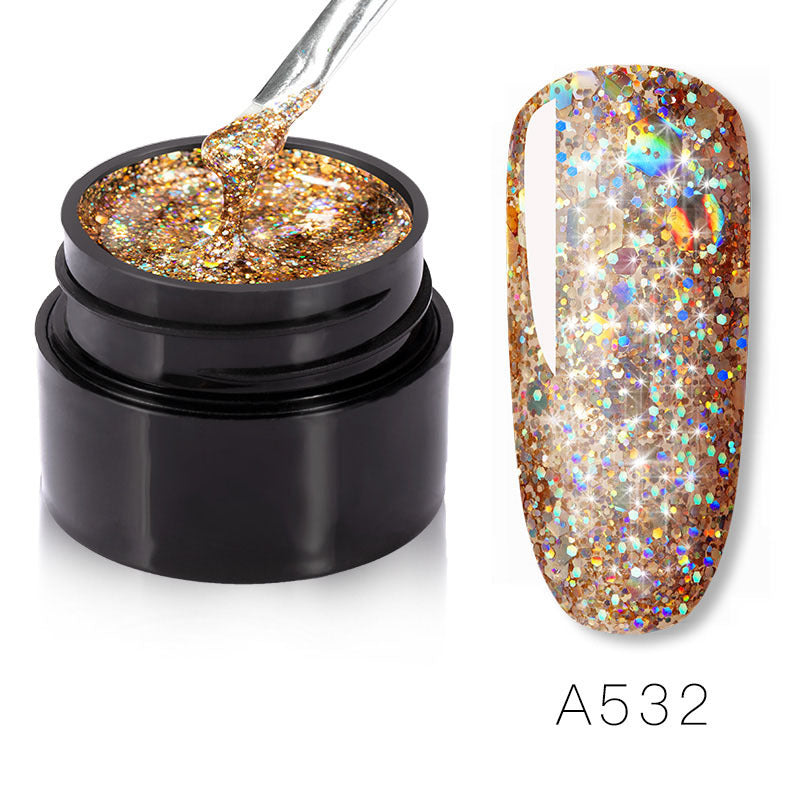 Glittery Sparkles Nail Polish in Multiple Color Combinations-RFA532-Theone Apparel