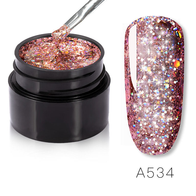 Glittery Sparkles Nail Polish in Multiple Color Combinations-RFA534-Theone Apparel