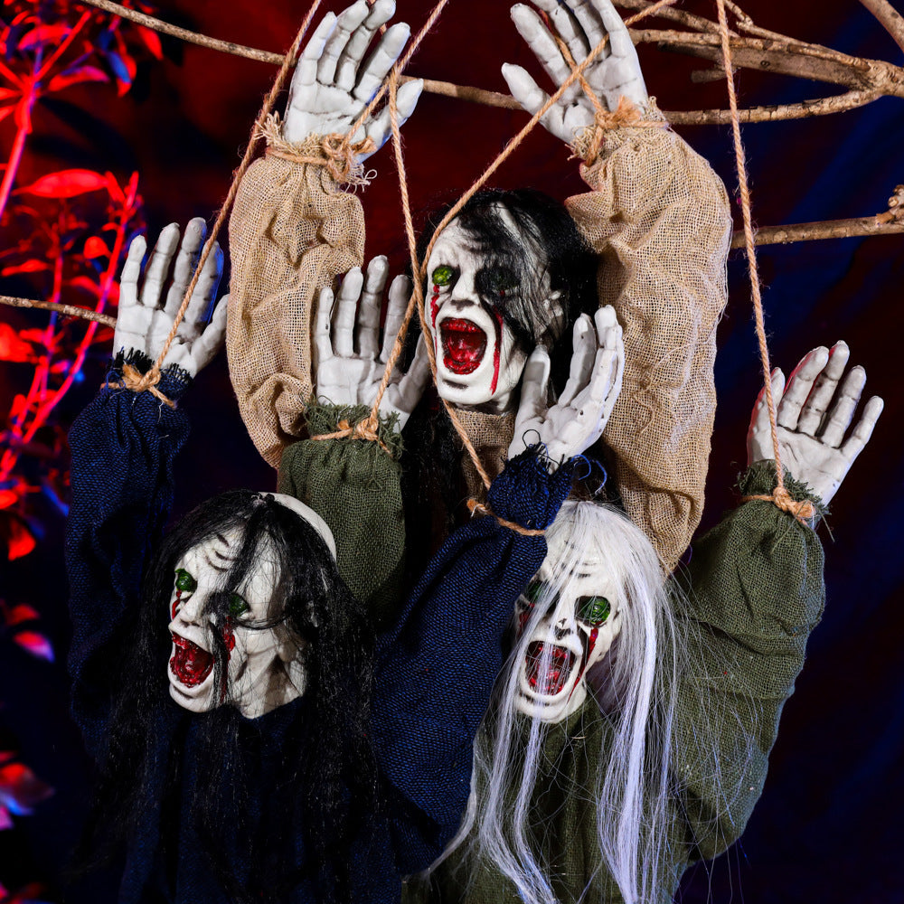 Hanging Ghouls with Wrist Ties Halloween Yard Decorations-Theone Apparel