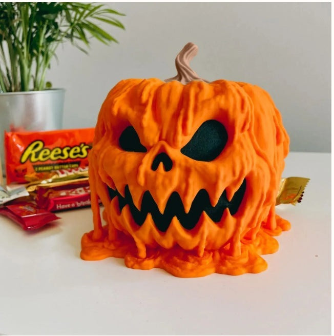 Melting Halloween Jack-O-Lantern Candy Bucket for Trick or Treat-Theone Apparel