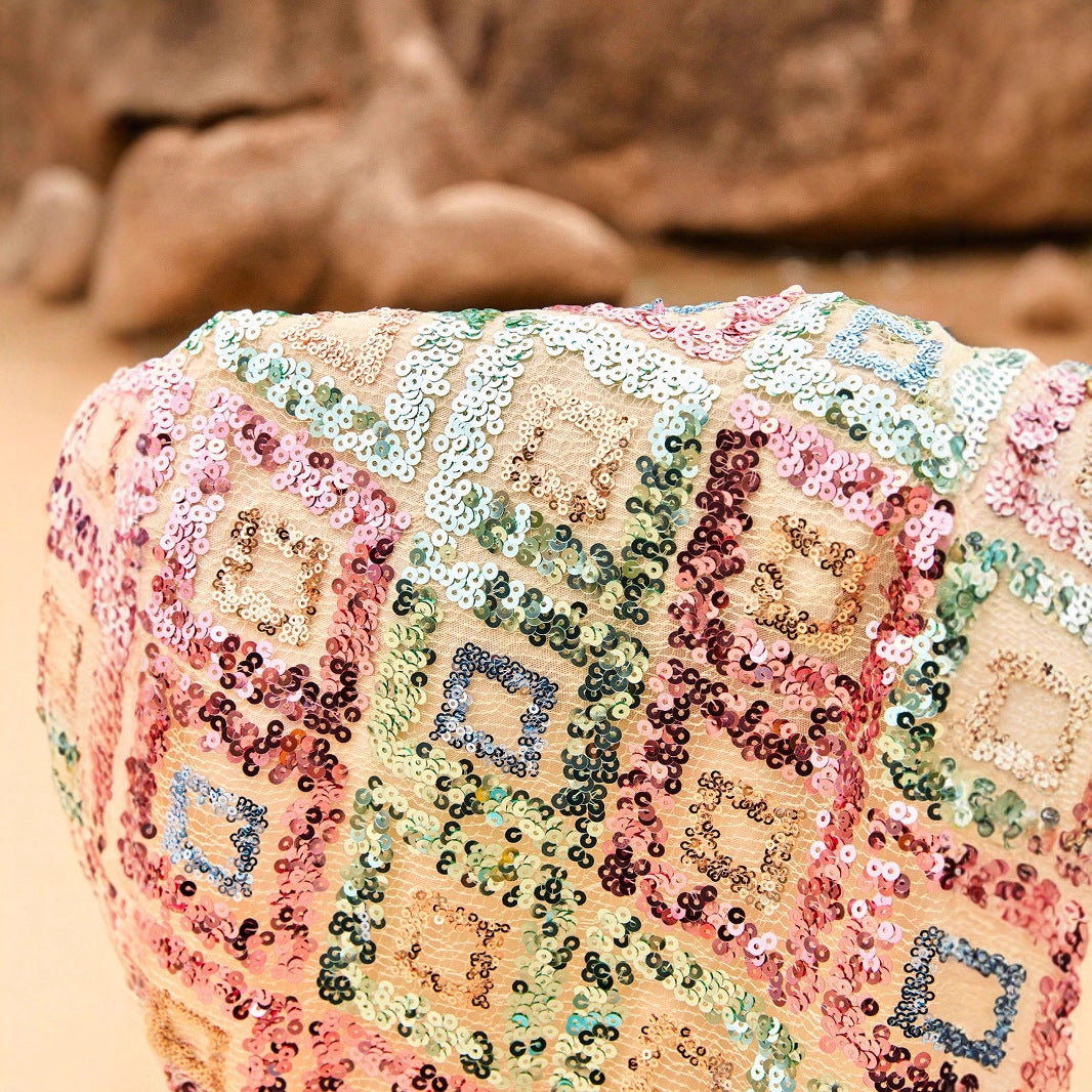 ترتر الهندسة بريق بريق قصير للأزياء الجريئة