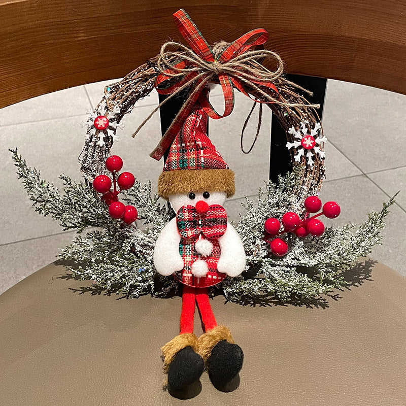 Old Fashioned Farmhouse Chic Santa Claus and Pine Hanging Decoration-Theone Apparel