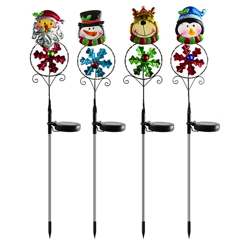 Solar Powered LED Christmas Yard Decoration Posts in Various Styles-Theone Apparel